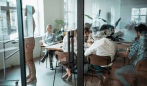 Group of business professionals in meeting room