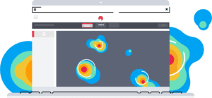 Animated laptop computer screen that heatmap