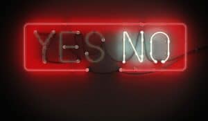 yes/no sign